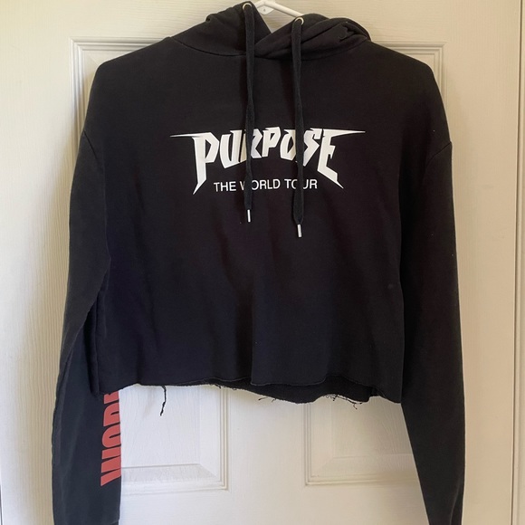 Sweaters Justin Biebers Purpose World Tour Cropped Hoodie Poshmark